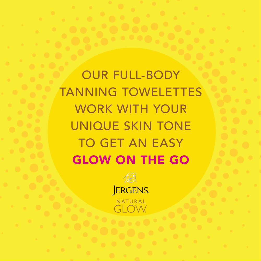 Our full-body tanning towelettes work with your unique skin tone to get an easy glow on the go.
