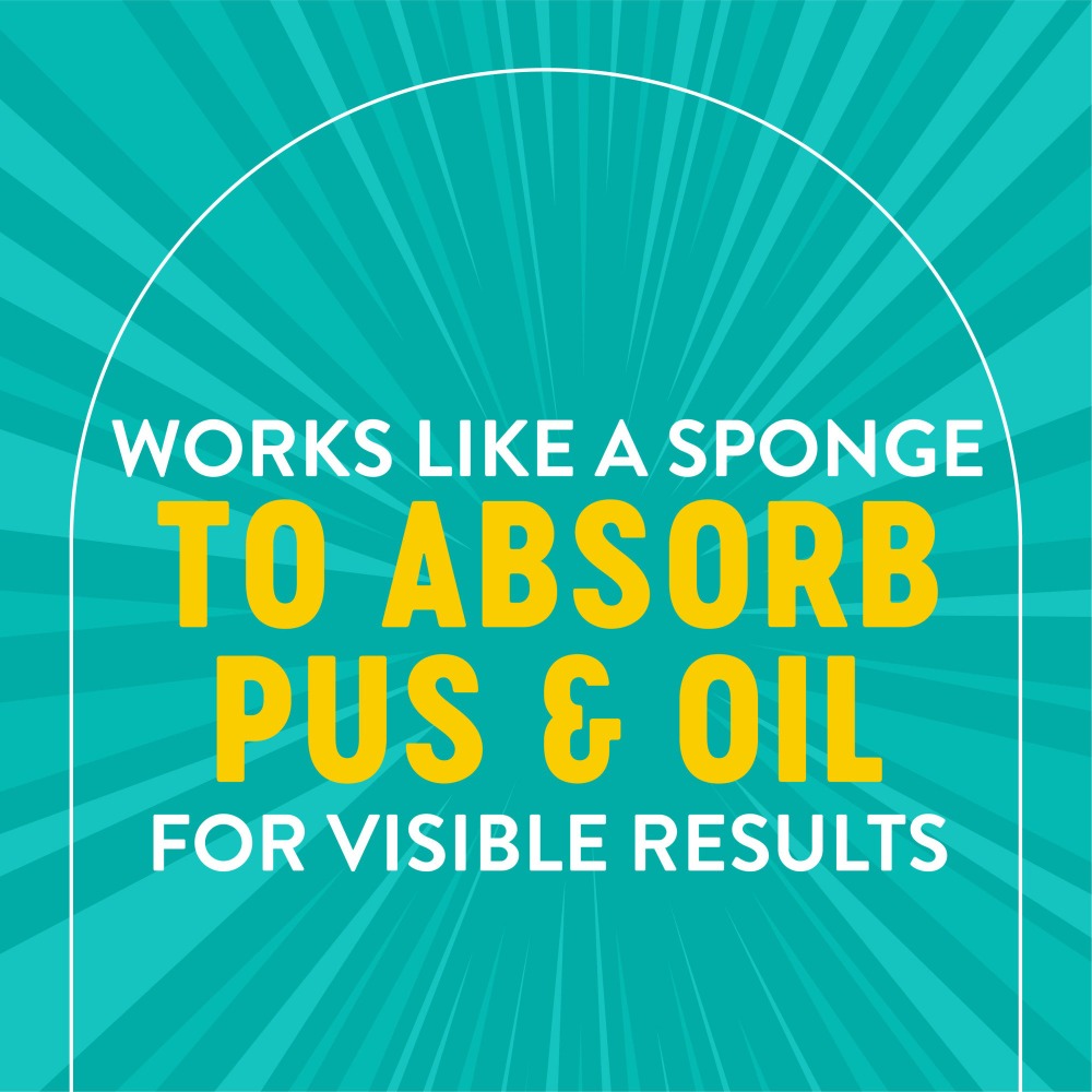 Works like a sponge to absorb pus and oil for visible results